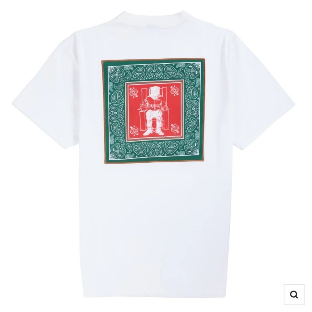 NWT Death Row Records Paisley Chair Logo Tee in White