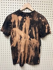 TRUE RELIGION Brown BUDDHA TIE DYE Short Sleeve Small Graphic Lounge T-shirt