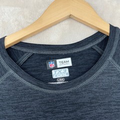 NFL Team Apparel TX3 Cool Men’ss Size L Solid Gray Stretch Crew-Neck T-Shirt