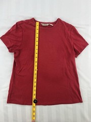 Tommy Bahama Men’s Red Solid Crew Neck Jersey T-Shirt Silk/Cotton Size S