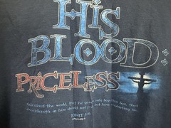VTG His Betrayal Punishment Burial Blood Priceless Christian Jesus Cross T-Shirt