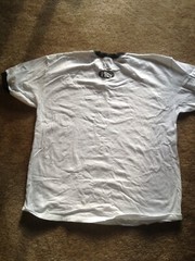PRS Guitars t-shirt 2XL vintage white black ribbed collar and arms 100% Cotton