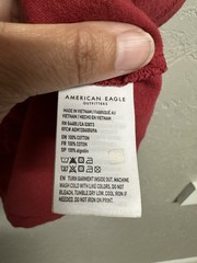 American Eagle Outfitters Mens Red Short Sleeve Standard Fit Cotton T-Shirt L