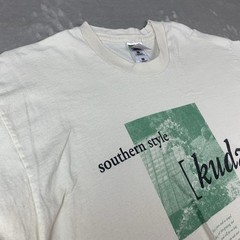 Vintage Fruit of the Loom Heavy Cotton T-Shirt XL Ivory Single Stitch USA Made