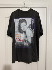 VTG Rare 90s Janet Jackson any time any place DRY ROT vintage rap tee XL