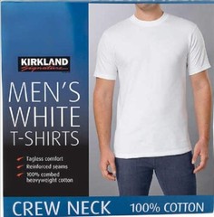 Kirkland Men’s Crew Neck Tees, 6-pack – White Size L