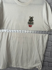 Goodfellow & Co Men’s Large Holiday Graphic T-Shirt Cream Cotton Blend Light It