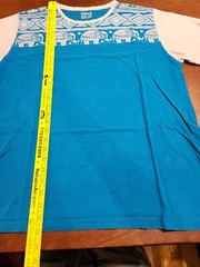 Tantra Men’s XXL S/S Blue/White Elephant Graphic T-Shirt EUC. SB11
