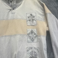 BB Exploration Ribbed Long Sleeve Shirt Sz M Gray Explore Aviation Vintage