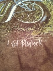 The Mountain Ted Blaylock Tie Dye Motorcycle Eagle American Flag Shirt Large
