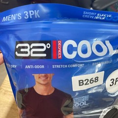 NEW 32 Degrees Men’s L 3PK Short Sleeve Crew Neck T-Shirts Black