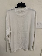 Left Coast Tee Men’s White Long Sleeve Crew Neck Pima Cotton T-Shirt Size XXL