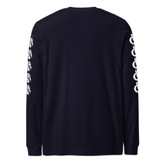 BlackCargo Unisex Long Sleeve Tee Sustainable Streetwear Navy XS S M L XL 2XL