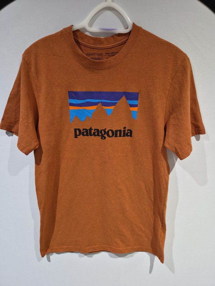 MENS PATAGONIA SHOP STICKER RESPONSIBILI-TEE SIZE SMALL