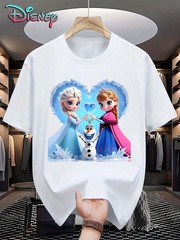 Disney Family Frozen Elsa And Anna Heart T-Shirt Unisex #1