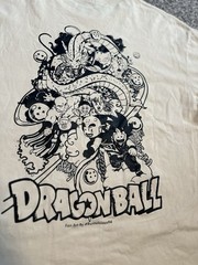 Dragon Ball Z Lace Valley Shirt Cream Beige Size M/L Rare Fan Art