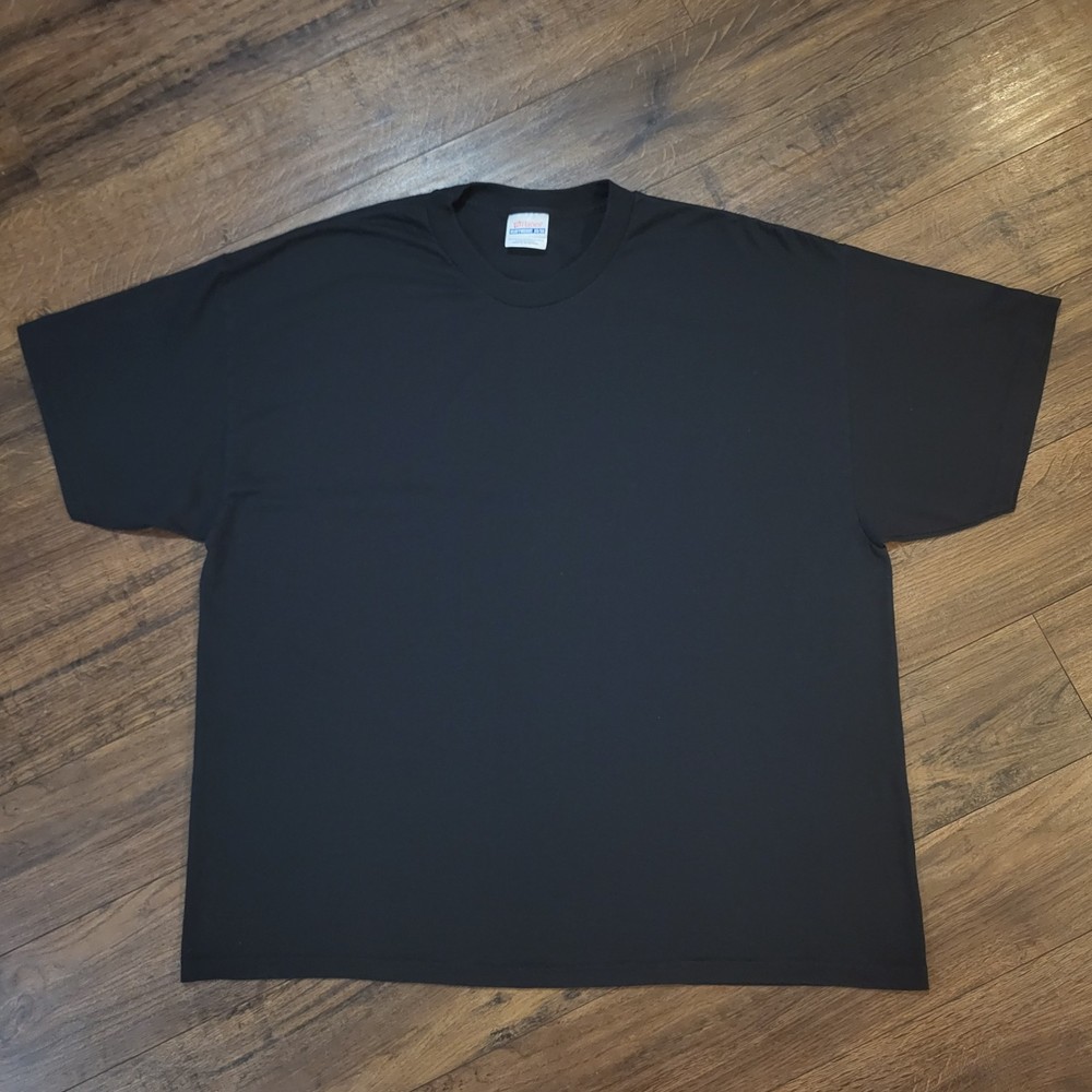 Vintage Hanes Heavyweight 50/50 Blank T Shirt Mens XL Black Short Sleeve 90s Y2K