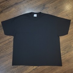 Vintage Hanes Heavyweight 50/50 Blank T Shirt Mens XL Black Short Sleeve 90s Y2K