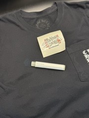 Chrome Hearts Flame Logo Short Sleeve Pocket Tee Shirt M Black Pre-Owned