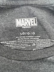 Marvel Mens T-Shirt – Classic Distresed Red Boxed Logo Image
