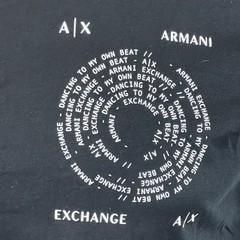 Armani Exchange Men’s Crewneck Short Sleeve Pima Regular Fit T-shirt Black Logo