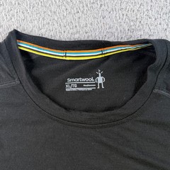 Smartwool Base Layer Mens XL Black Merino Wool Long Sleeve Crew Neck Shirt