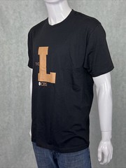NWT The Late Show Stephen Colbert 2016 “the L” graphic T-Shirt, Black LARGE