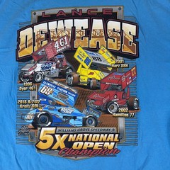 Lance Dewease Pa Posse Dirt Track Racing Cars Graphic T-Shirt – 3XL Blue