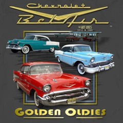 Joe Blow T’s Chevy Bel Air Golden Oldies Men’s T-Shirt Tri-Five 1955 1956 1957