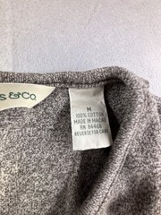 G.H. Bass & Co. Men’s Medium Gray Marled Henley Long Sleeve Shirt 100% Cotton M