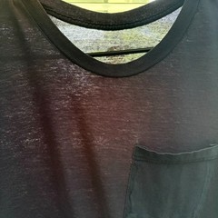Vintage Gradient Sun Faded Worn WIP Workwear T-Shirt Men’s Size L Blue Thin