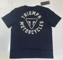 Triumph Motorcycles Newlyn T-Shirt Mens XL Jet Black Graphic Logo Short Sleeve