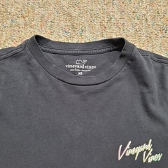 Vineyard Vines Shirt Men XS Black Long Sleeve Skiing Retro Neon Graphic Logo