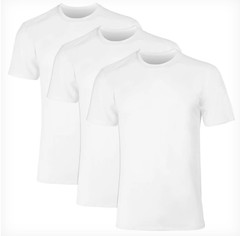 New Hanes Men’s 3 Pack X-Temp Breathable Mesh Tagless White T-Shirt Medium 38-40