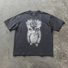 Sad Kitten T-Shirt Cute Standing Cat Graphic Cat Lover Unisex Tee