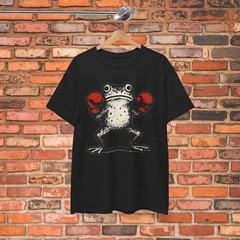 Boxing Frog T Shirt Fighting Toad Black Tee Funny Amphibian Shirt Animal