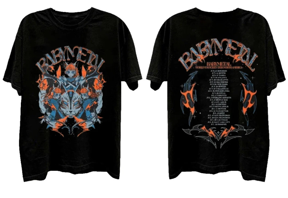 New Babymetal World Tour 2025-2026 North American With Tour Dates Shirt S-5XL