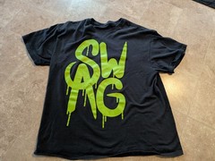 Y2k large vintage SWAG T-Shirt Green Black