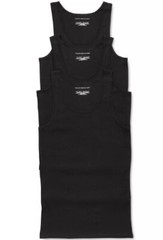 3 TOMMY HILFIGER COTTON BLACK GRAY WHITE RIBBED TANK TOP S M L XL XXL T-SHIRTS