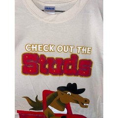 2009 Kansas State Fair Check out The Studs Horse Shirt Graphic 2000s L Large