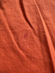 Vintage 90s Russell Orange Pocket Tee USA Made XL/2XL? Work Logo No Tag
