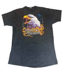 Vintage Harley Davidson 3d Emblem Tee Biker Eagle T Shirt Men’s XL USA Grunge