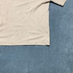 Uniqlo AIRism Oversized T-Shirt Mens Medium Beige Cotton Wide Fit Drop Shoulder