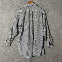 Stafford Travel Broadcloth Plaid Long Sleeve Button Up T-Shirt Size 18