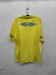 Balenciaga T-Shirt Yellow Burning Unity Logo Flame nero SIZE 3 Fit XL (X3)