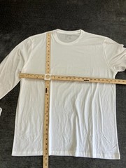 Fresh Clean Threads T-Shirt Mens 2XL White Soft Knit Cotton Crew Neck Casual