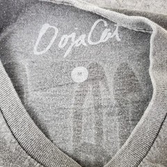 Doja Cat Shirt Mens Medium Gray Crew Neck Short Sleeve Graphics Stretch Pullover