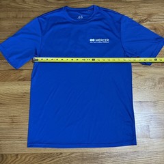 Mercer T-Shirt Blue Mens Medium Mercer Cares Atlanta A4