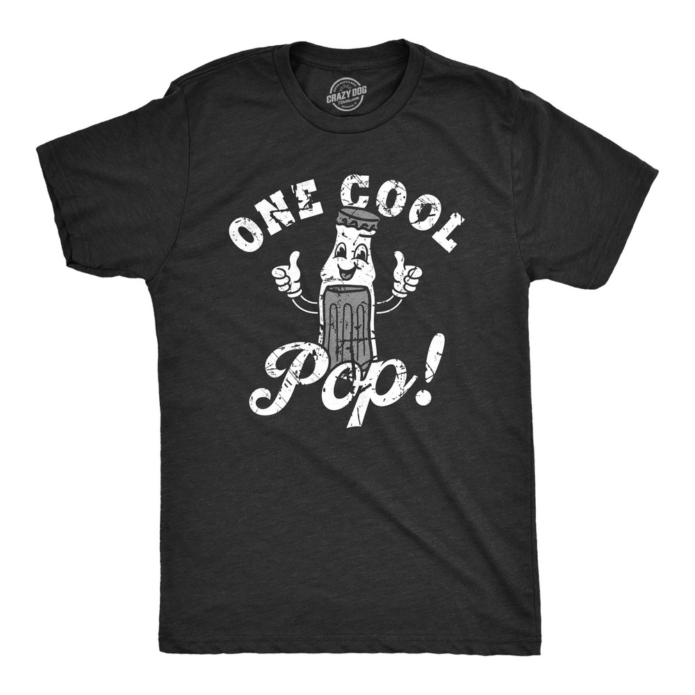 Mens One Cool Pop T Shirt Funny Father’s Day Gift Soda Drink Joke Tee for Guys