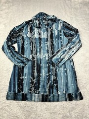 Wind i River Shirt Women’s Size M Oversized Cowl Neck Slit Sides Multi Color